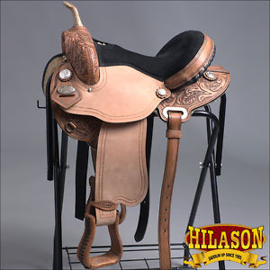 TT205RO 15" HILASON WESTERN FLEX TREE BARREL RACING TRAIL RIDING HORSE SADDLE
