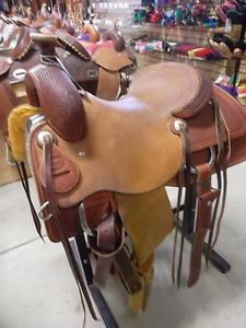 16" TESKEYS RANCH CUTTER SADDLE 3-949