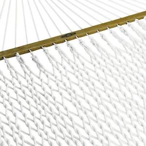 Polyester Patio Porch Rope Hammock Outdoor Swing Hanging Bed 2 Person Portable