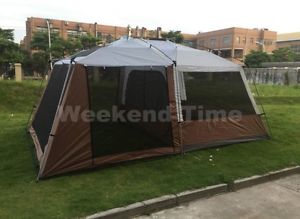 8-12 Person/men Outdoor 2+1 Rooms Traveling Camping Tent Large Family Cabin Tent
