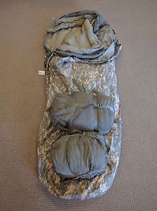 USGI 5 Piece Modular Sleep System ACU Digital Camo Sleeping Bag w/ FREE EXTRAS!