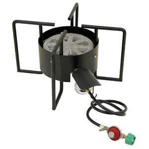 Outdoor Propane Burner Cooker Camping High Pressure Portable Stove Steel Frame