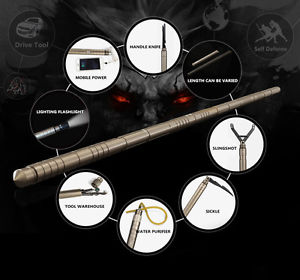 Multifunctional Tactical Outdoor Camping Hiking  Survival Tool Trekking Sticks