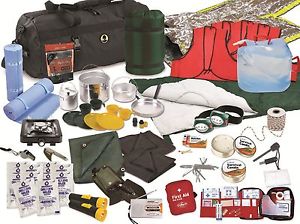 Emergency Family Preparedness Kit Traveler Roll Bag High Impact Flashlights