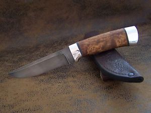 EXKLUSIVES CUSTOMS Zlatoust Damast Messer Outdoor / Jagdmesser 180 Lagen HRC-60