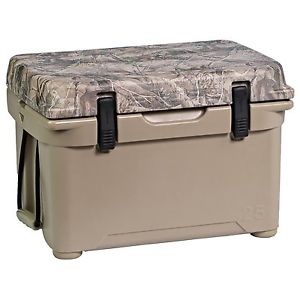 Engel Deep Blue Ice Box 25Qt Tan w/Camo Lid , ENG25C