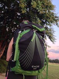 Ultralight, Thru-Hiking Osprey Pack Exos 58 Backpack, Basalt Black, Small