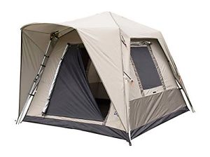 4-Person Tent Turbo Awning Black Pine Sports Freestander Easy Setup Camping New
