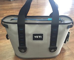 Yeti Hopper 20 Soft Side Cooler Fog Gray/Tahoe Blue New In Box Free Shipping!