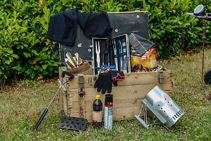 Grill Kiste BBQ für Männer BBQ Grill Vintage Kiste für Grill Zubehör