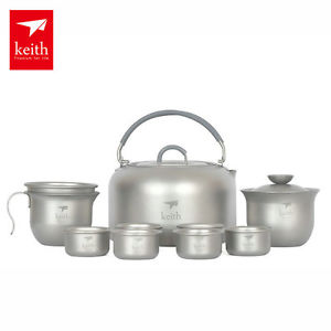Keith Titanium Tea Cup Camping Kettle Tea set Outdoor Portable Tea pot KA100