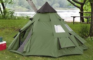 Guide Gear Teepee Tent 18'x18' Sleeps 10-12 People