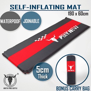 Self Inflating Mattress Sleeping Mat Air Bed Camping Camp Hiking Joinable 5cm RE