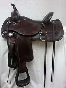 Circle Y 15" Topeka #1651 Flex Western Trail Saddle Used Full Quarter Horse Bar