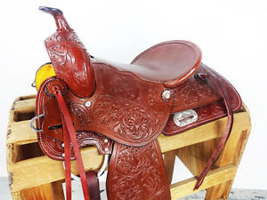 15" HARD SEAT OLD TIMER WESTERN HORSE PLEASURE RANCH COWBOY LEATHER SADDLE TACK