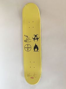Rare DAMIEN HIRST Spin series SUPREME yellow skate deck skateboard