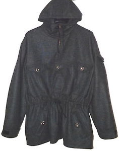 NEUHEIT SCHLUPFJACKE / ANORAK AUS GEBIRGSLODEN ANTRAZITH GRAU