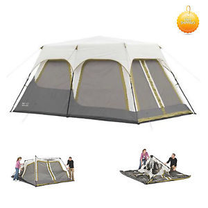 Coleman 8 Person Instant Tent 2 Room Family Camping Cabin Shelter with Rainfly