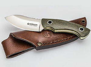 BÖKER MANUFAKTUR Nessmi mit Lederscheide S30V Micarta Made in Germany Nr.:249