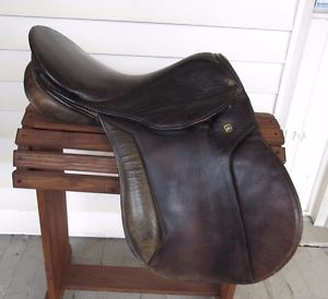 STUBBEN Custom All Purpose Saddle 18" MW Tree Buffalo Leather Thigh Block Faded