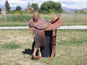14" Larry Coats, Coats Saddlery barrel saddle. Flex Tree, barrel racing tack
