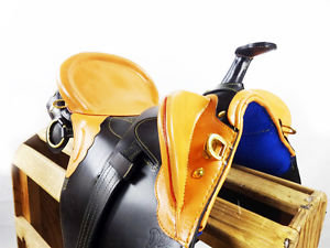 21" TWO TONE DRAFT HORSE AUSTRALIAN STOCK ENDURANCE TRAIL LEATHER SADDLE TACK