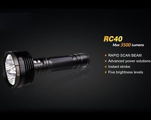 Fenix RC40 CREE 4*XM-L2 U2 6 Mode 3500 Lumens Rechargeable LED Flashlight