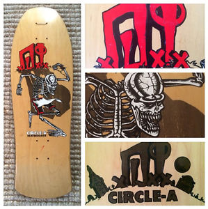 RARE NOS CIRCLE A DI SKATEBOARD PUNK MISFITS BLACK FLAG BAND DECK D.I.