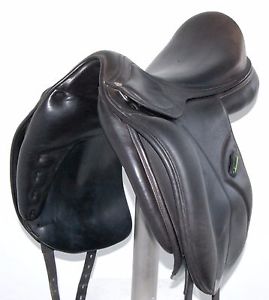 17.5" AMERIGO DRESSAGE SADDLE (S99103056) FULL CALF LEATHER !! - XVD