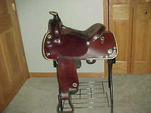 CIRCLE Y SADDLE DARK OIL WITH SILVER SHOW ARABIAN