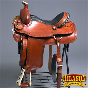 RS107TK-A HILASON BIG KING WESTERN LEATHER WADE RANCH ROPING COWBOY SADDLE 16"