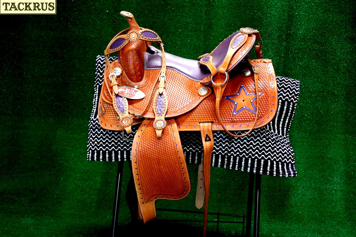 Horse Western Barrel Show Pleasure LEATHER SADDLE Bridle  50200