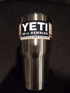 6 PK YETI RAMBLER 30 STAINLESS TUMBLER With LID