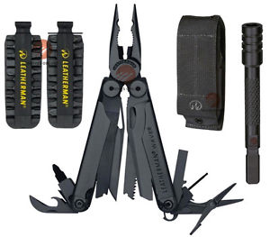 LEATHERMAN WAVE BLACK STAINLESS MULTITOOL + SHEATH + 42 BIT KIT + BIT EXTENDER