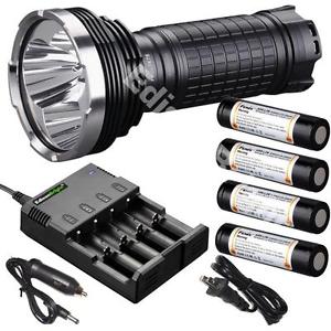 Fenix TK75 2015 CREE LED 4000 lumen flashlight w/ 4X Fenix 18650 batteries Chrgr
