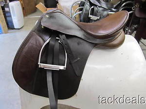 Collegiate Convertible Gullet English All Purpose Saddle 17 1/2" Used w/Fittings