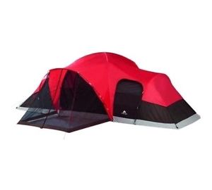 Ozark Trail 21' x 15' Family Tent, Sleeps 10 with Room Dividers and Porch Red