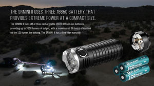Olight SR Mini Intimidator-II3200lm Led Flashlight W/ 3*3600mAh 18650 battery