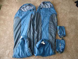Lafuma 800 Extreme Right & Left Zippered Sleeping Mummy Bags Pair Set 26.8oz