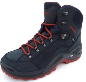 Lowa Renegado GTX Mid Hombre Botín All Terrain GoreTex Talla 42 MARINO MOHO