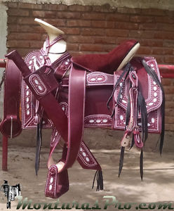 15" Montura Charra Mexican Charro Saddle -F02