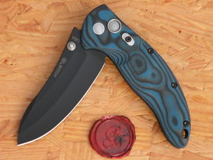 EX-04 3.5 Folder Upswept Blade Black Finish G-10 Frame - G-Mascus Blue Lava