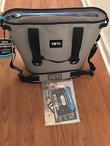 Yeti Hopper Cooler 30 Fog Gray/Tahoe Blue/with Tags