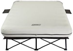 Coleman Air bed Queen Cot with Side Tables and 4D Battery Pump USA SELLER