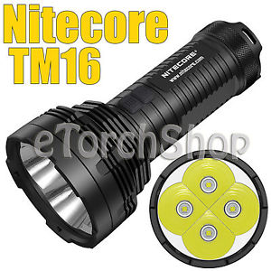 Nitecore TM16 4x Cree L2 LED 4000LM 8Mo 18650 700M Long Range Flashlight Torch