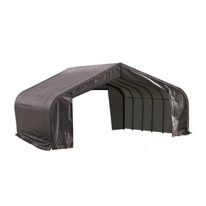 22x24x11 Peak Style Shelter, Grey Cover New