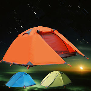 Outdoor Camping Double Layer 2 person Aluminum Rod Tent