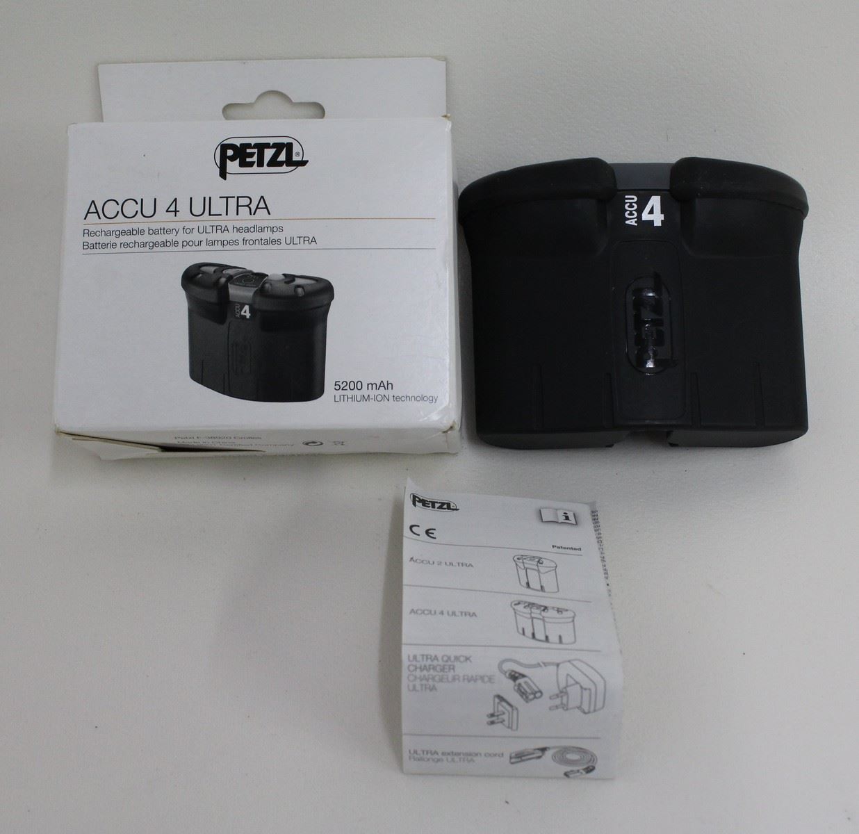 PETZL Accu 4 Ultra Black Rechargeable 5200 mAh Battery For Torch Headlamps
