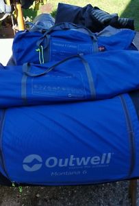 Outwell montana 6 tent with canopy and extras.