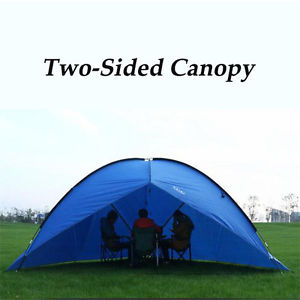 Outdoor Large Two-sided Canopy Awning Tent Beach Sun Shade Rainproof UV-proof Fo